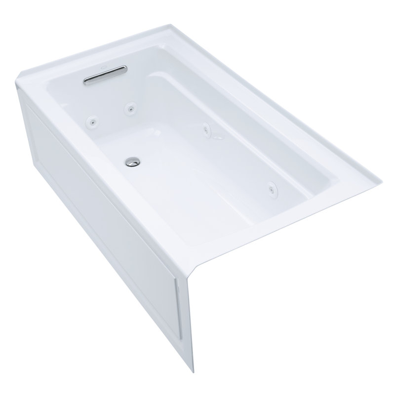 Kohler Archer® 60" x 32" Acrylic Alcove Whirlpool Bathtub with 8